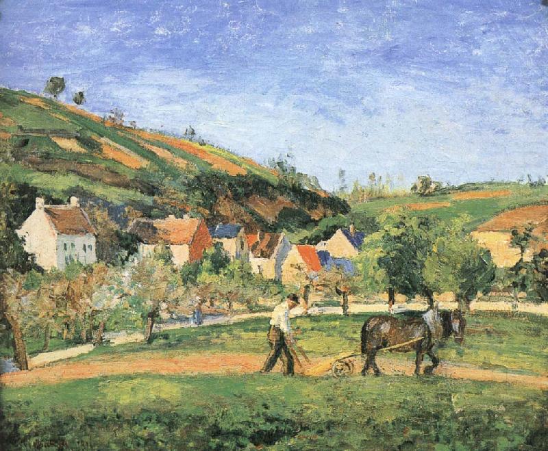 Camille Pissarro Men farming china oil painting image